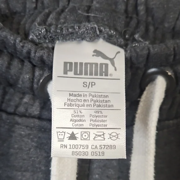 Puma Charcoal Jogger Pants with White Accents - Picture 6 of 6